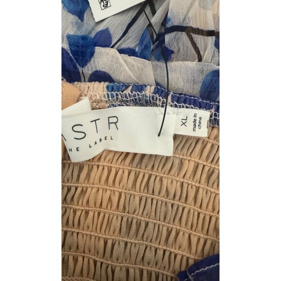 NWT XL ASTR The Label Floral Print Sleeveless Midi Dress Ruffle Hem - Picture 2 of 16